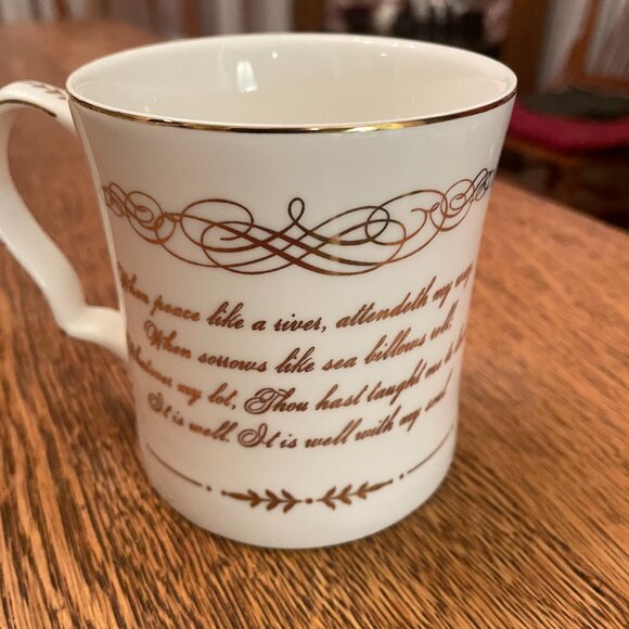 Vintage It Is Well With My Soul Coffee Cup Mug by The Victorian Trading Company - Picture 3 of 6